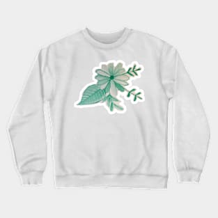 Green Flower Crewneck Sweatshirt